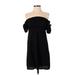 ASOS Casual Dress - Mini Off The Shoulder Short sleeves: Black Solid Dresses - New - Women's Size 4