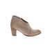 Johnston & Murphy Ankle Boots: Tan Print Shoes - Women's Size 9 - Round Toe