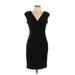 Lauren by Ralph Lauren Casual Dress - Sheath: Black Solid Dresses - Women's Size 10 Petite