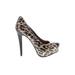 Steve Madden Heels: Pumps Platform Feminine Brown Leopard Print Shoes - Women's Size 6 - Round Toe