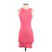 Cotton On Casual Dress - Bodycon: Pink Solid Dresses - Women's Size Small