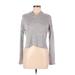 Forever 21 Long Sleeve T-Shirt: Gray Marled Tops - Women's Size Medium