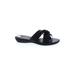 Maripe Sandals: Slip-on Wedge Casual Black Solid Shoes - Women's Size 38 - Open Toe