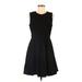 Gap Casual Dress - A-Line: Black Solid Dresses - Women's Size 8