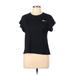 Nike Active T-Shirt: Black Polka Dots Activewear - Women's Size Large