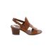 Barbara Barbieri Heels: Brown Print Shoes - Women's Size 9 - Open Toe