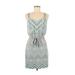 White House Black Market Casual Dress - Formal Sweetheart Sleeveless: Blue Dresses - Women's Size X-Small