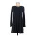 Madewell Casual Dress - Mini High Neck Long sleeves: Black Print Dresses - New - Women's Size 2X-Small