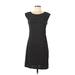 Ann Taylor LOFT Outlet Casual Dress - Sheath Scoop Neck Sleeveless: Black Solid Dresses - Women's Size Medium