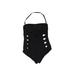 Carmen Marc Valvo One Piece Swimsuit: Black Solid Swimwear - Women's Size 6