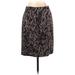 Ann Taylor Factory Casual Skirt: Brown Leopard Print Bottoms - Women's Size 14 Petite