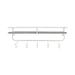 Three Posts™ Garst 5-Hook Wall Shelf - Contemporary Metal & Wood & Gray Shelf For Entryway or Home Decor Metal in White | Wayfair