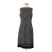 Liz Claiborne Collection Casual Dress - Sheath Crew Neck Sleeveless: Black Dresses - Women's Size 6 Petite