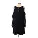 CeCe Cocktail Dress - Shift: Black Solid Dresses - Women's Size 8