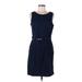 Tommy Hilfiger Casual Dress - Sheath: Blue Solid Dresses - Women's Size 8