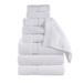 Latitude Run® Aneira Chevron Zero Twist Solid & Jacquard Cotton 9 Piece Bathroom Towel Set 100% Cotton in Gray | 30 W in | Wayfair