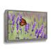 Ebern Designs English Lavender & Butterfly by Julie Peterson - Print on Canvas in White | 36 H x 48 W x 2 D in | Wayfair