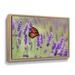 Ebern Designs English Lavender & Butterfly by Julie Peterson - Print on Canvas in White | 36 H x 48 W x 2 D in | Wayfair