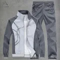 Tuta Casual da uomo Running Jogging Athletic Sports Set Fitness 2 pezzi giacca + pantaloni della