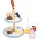 Small foot 12434 - Cupcake Etagere tasty, mit Zubehör für Kinderküche, Holz, Höhe: 28cm - small foot GmbH & Co. KG