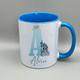 Personalised BLUE PRINCE / PRINCESS alphabet mug and coaster, Blue or white mug and matching coaster, personalised princess mug and coaster