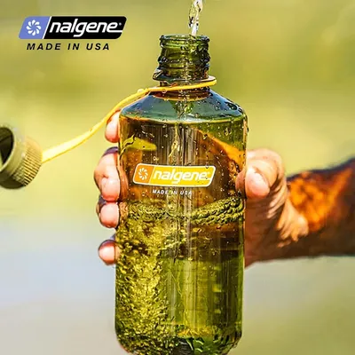 Nalgene-Narrow Mouth Sports Water Bottle, Portable, Large Capacity, Outdoor Travel, Hiking, Drinking Bottle, 1000ml