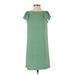 Zara Basic Casual Dress - Mini Crew Neck Short sleeves: Green Dresses - Women's Size X-Small