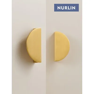 Nurlin Solid Brass Half Moon Doors Drawers Appliance Pull Hotel Kitchen Cabinet Decoration Cabinet