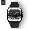 Mode Guou Top Marke Herren uhren Luxus Armbanduhren Gummi Silikon Kleid Uhr Mann quadratische