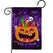 13 x 18.5 in. Happy Pumpkin Garden Flag with Fall Halloween Double-Sided Decorative Vertical Flags House Decoration Banner Yard Gift