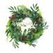 NICEXMAS Holiday Door Fireplace Garland Wreath Artificial Eucalyptus Garland Artificial Outdoor Plants The Sign Plastic