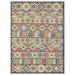 7 x 9 ft. MultiAztec Pattern Indoor or Outdoor Area Rug Ivory