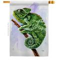 Chameleon Animals Critter 28 x 40 in. Double-Sided Decorative Vertical House Flags for Decoration Banner Garden Yard Gift