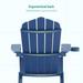 Navy Blue Folding Plastic Outdoor Adirondack Chair Patio Fire Pit Chair for Outside (4-Pack)