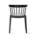 Modern Dining Elbow Side Chair Molded Plastic Indoor and Outdoor Stackable Slat Black Patio Chair Black