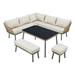 Posh Living Trayvon Outdoor Conversation Set Teak - 5 Piece