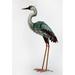 AI-GG9521-Q01 Standing Heron Metal Garden Sculpture Multi Color