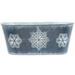 AI-GA3465SFW-Q12 Silver with White Washed Snowflakes Metal Planter - Set of 12