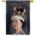 28 x 40 in. Queen Elizabeth II Sweet Life Sympathy Double-Sided Decorative Vertical House Flag for Decoration Banner Garden Yard Gift