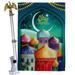 Happy Ramadan Kareem Religious 28 x 40 in. Double-Sided Decorative Vertical House Flag Set for Decoration Banner Garden Yard Gift