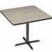 Interion 42 in. Square Bar Height Restaurant Table Charcoal