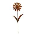 Village Wrought Iron Daisy Rusted Garden Stake