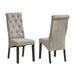 Tufted Upholstered Parsons Dining Chair, Set of 2 (Light Gray)