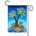 Palm Tree and Gifts Outdoor Garden Flag 18" x 12.5"