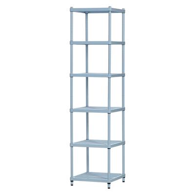 Design Ideas MeshWorks 6 Tier Tower Metal Storage Shelving Unit Rack, Sky Blue - 27