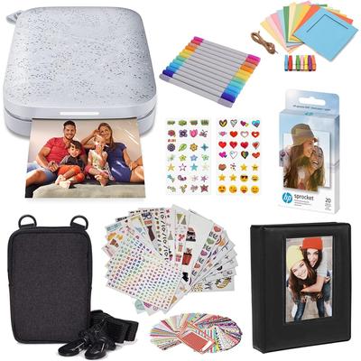 HP Sprocket Portable 2x3" Instant Photo Printer & Accessories Starter Bundle