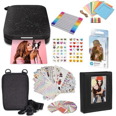 HP Sprocket Portable 2x3" Instant Photo Printer & Accessories Starter Bundle