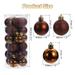 24Pcs 1.5" Christmas Balls Ornaments Shatterproof Hanging Balls Set