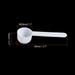 3.7" x 1.1" 5g Long Handle Plastic Measuring Spoons, 40Pcs Flat - White