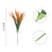 Fake Grass Plants 17.3" Artificial Grass Outdoor Anti-UV Home Decor - Orange & Green